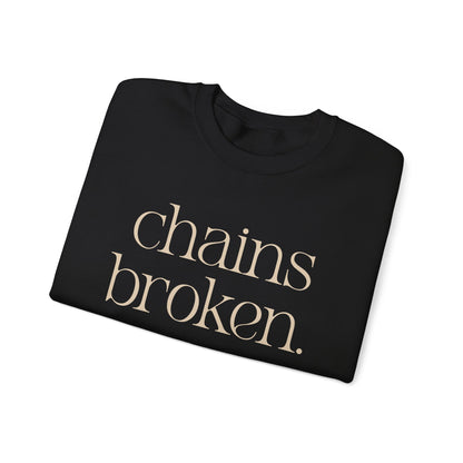 Chains Broken. Heart Free. True Wesleyan. Crewneck Sweatshirt