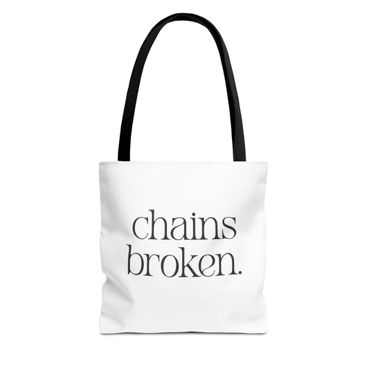 Chains Broken. Heart Free. Tote Bag (AOP)
