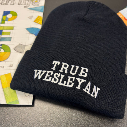 True Wesleyan Embroidered Classic Cuffed Beanie