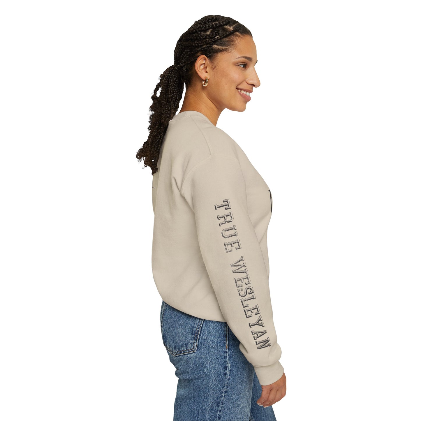 Chains Broken. Heart Free. True Wesleyan. Crewneck Sweatshirt