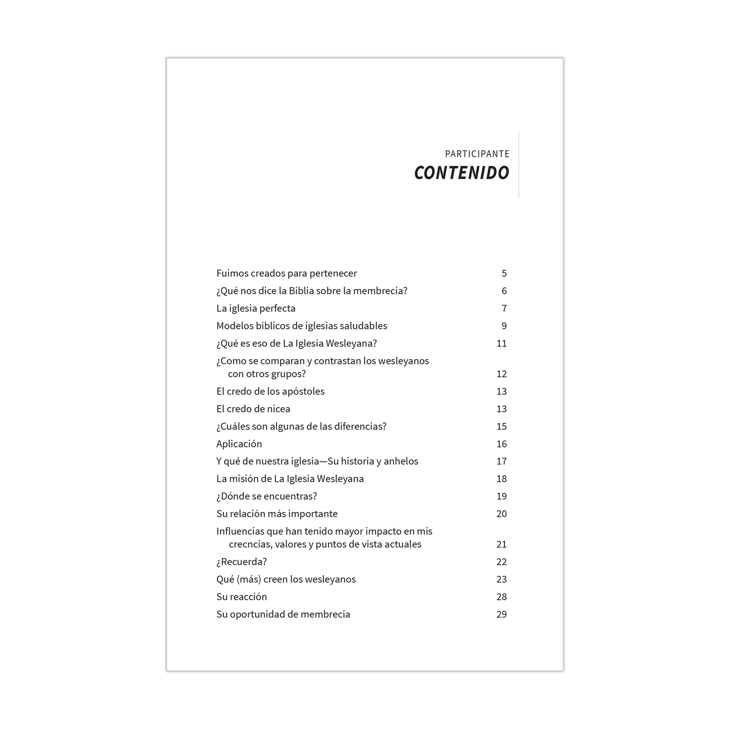 Pertenecer partcipante guide