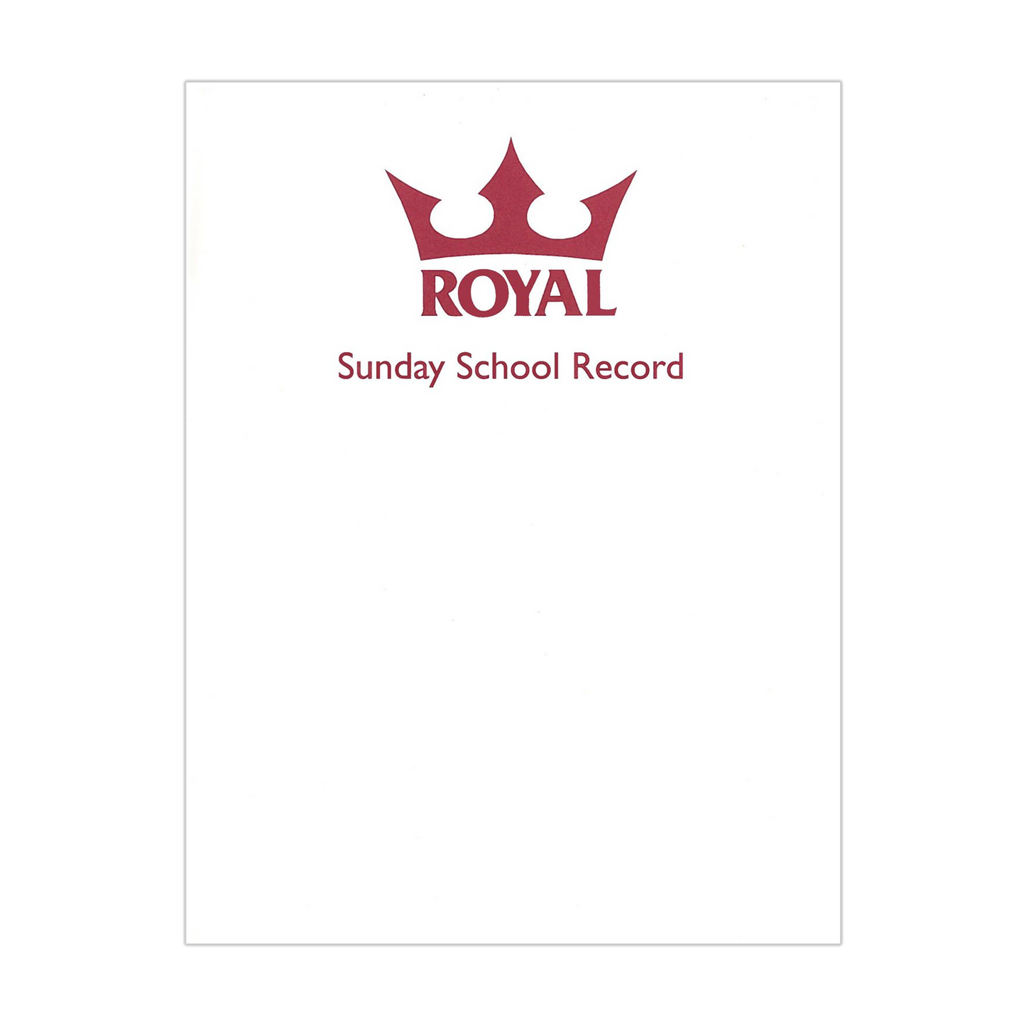 Royal Sunday School Record Book