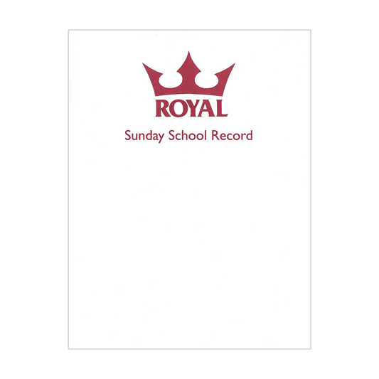 Royal Sunday School Record Book